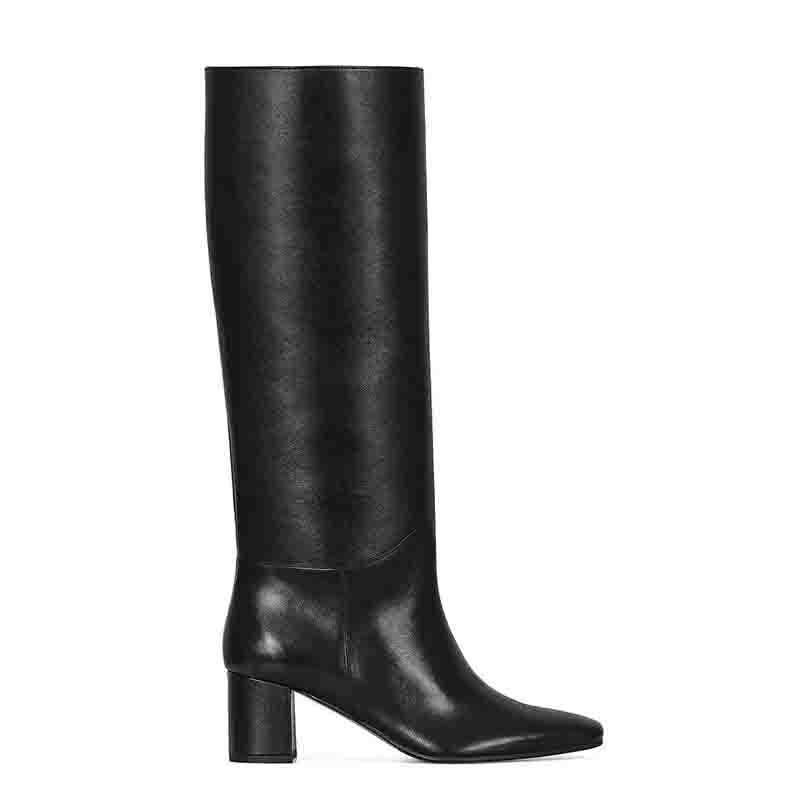 Stylowe modne czarne damskie kozaki BRAVO MODA 2476