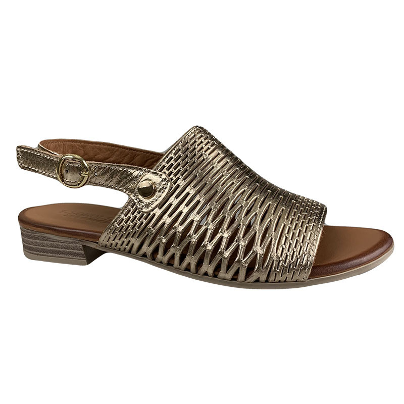 Sandały damskie złote T.Sokolski 226-803 buty skórzane niski obcas
