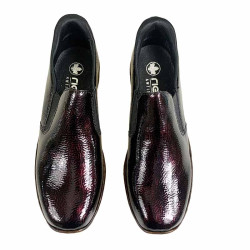 Wygodne półbuty damskie RIEKER  antistress 48761-35 bordo
