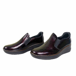 Wygodne półbuty damskie RIEKER  antistress 48761-35 bordo