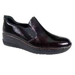 Wygodne półbuty damskie RIEKER  antistress 48761-35 bordo