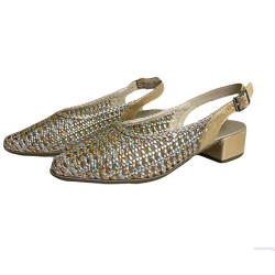 Lekkie czółenka Rieker  47078-90 Metallic Slingback Pump