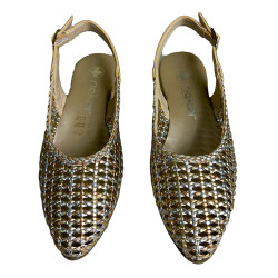 Lekkie czółenka Rieker  47078-90 Metallic Slingback Pump