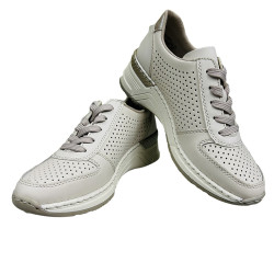 Półbuty damskie Rieker N4340-60 beżowe sneakersy komfort i wygoda