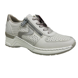 Półbuty damskie Rieker N4340-60 beżowe sneakersy komfort i wygoda