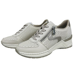Półbuty damskie Rieker N4340-60 beżowe sneakersy komfort i wygoda