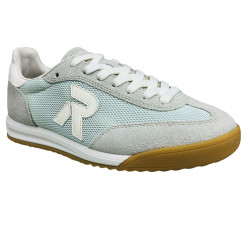 Sneakersy damskie Rieker W4000-32 półbuty zielone skórzane