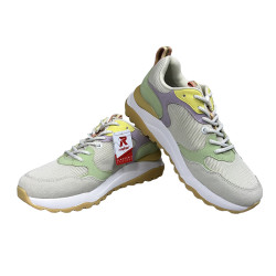 Sneakersy damskie Rieker W2506-60  kolorowe na platformie