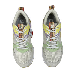 Sneakersy damskie Rieker W2506-60  kolorowe na platformie