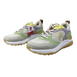 Sneakersy damskie Rieker W2506-60  kolorowe na platformie