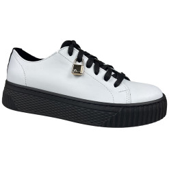 Białe skórzane damskie sneakersy LAMANTI 1145