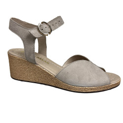 Sandały damskie na koturnie RYŁKO 4RG39 beżowe