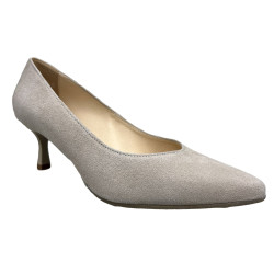 Damskie skórzane czarne czółenka niska szpilka ARKA 6940