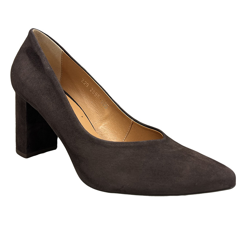 Czółenka damskie Kordel 2895 czekoladowe – skórzane buty na słupku eleganckie