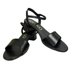 Sandały damskie Ryłko F4G97 czarne skóra eleganckie