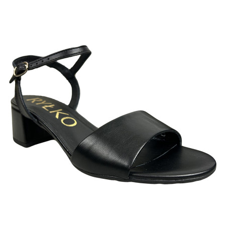 Sandały damskie Ryłko F4G97 czarne skóra eleganckie