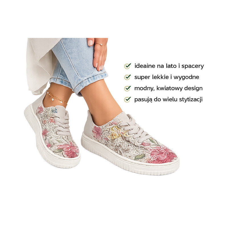 Rieker N9919-91 damskie sneakersy lekkie Antistress buty letnie wkładka wyjmowana