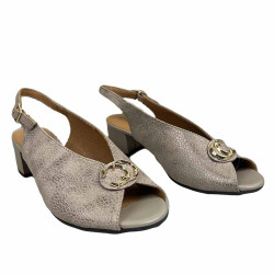 Skórzane damskie czółenka slingback GALANT 1216